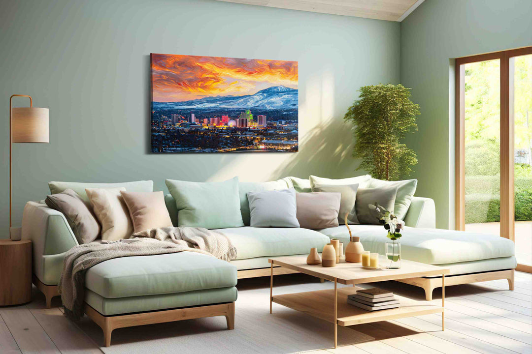 Neon Serenade at Dusk – urban canvas wall art, gallery-wrapped, ready to hang