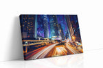 Neon Symphony Urban Nocturne urban canvas print, gallery-wrapped, ready to hang