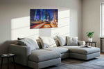 Neon Symphony Urban Nocturne – urban canvas wall art, gallery-wrapped, ready to hang