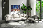 Neon Symphony Urban Nocturne urban canvas print in a hung canvas mockup