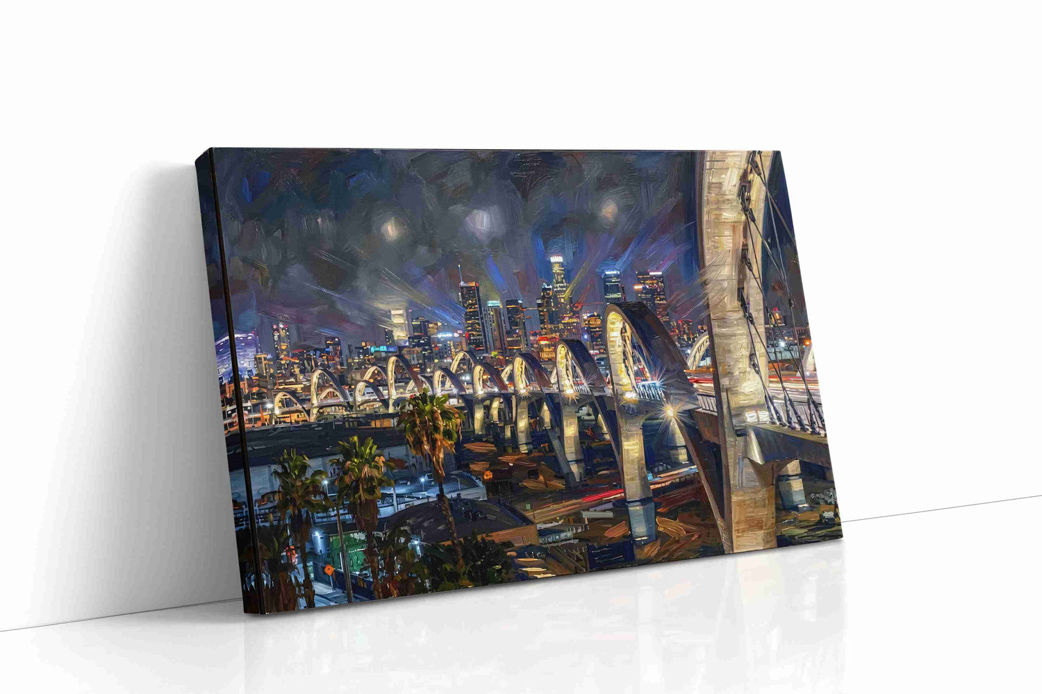 Radiant Cityscape Symphony urban canvas print, gallery-wrapped, ready to hang