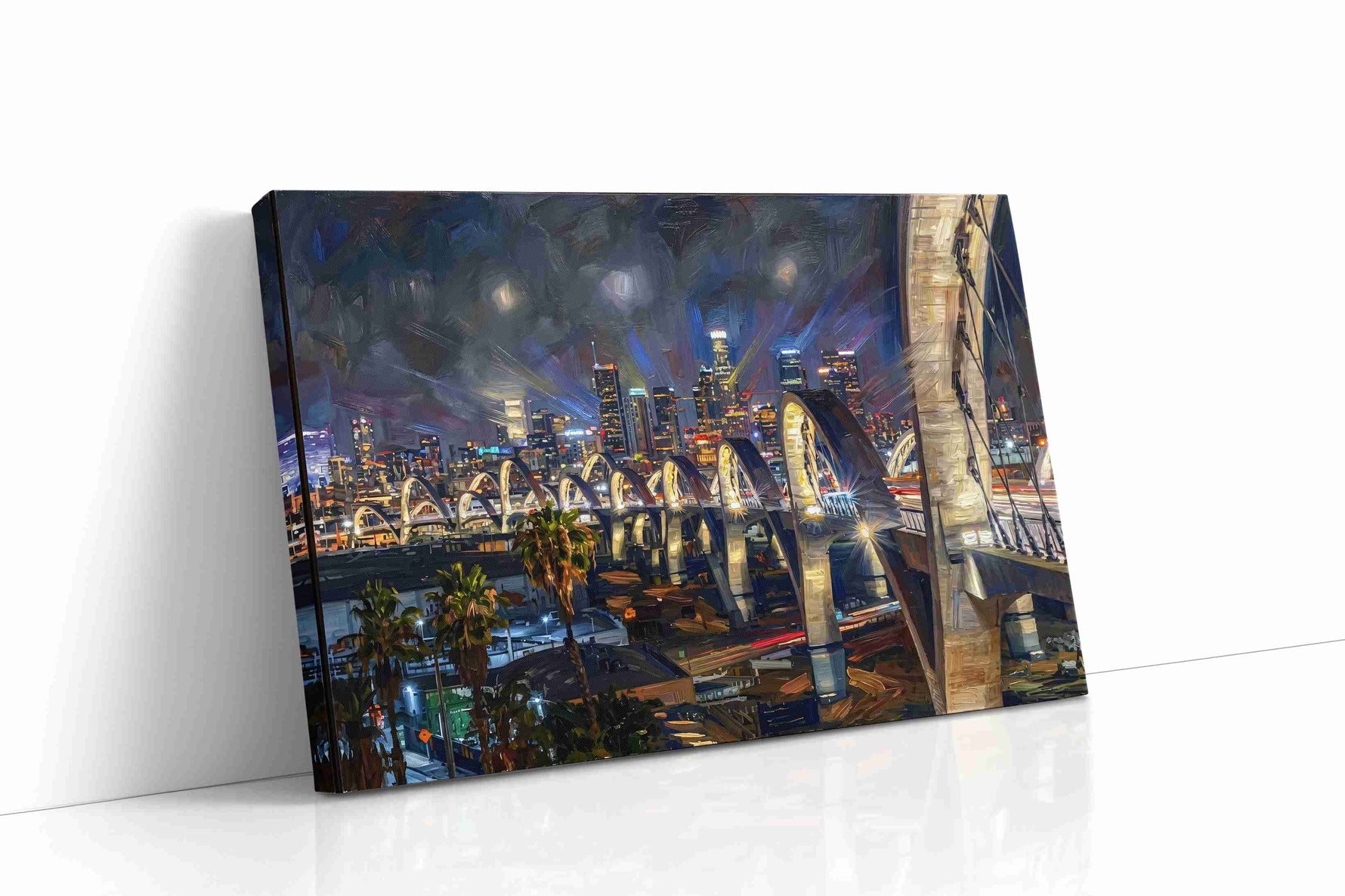 Radiant Cityscape Symphony urban canvas print, gallery-wrapped, ready to hang