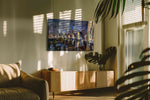 Radiant Cityscape Symphony – urban canvas wall art, gallery-wrapped, ready to hang