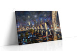 Radiant Cityscape Symphony urban canvas print gallery-wrapped landscape canvas studio shot