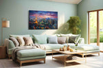 Tokyo Twilight Dreamscape urban canvas print, hanging on wall