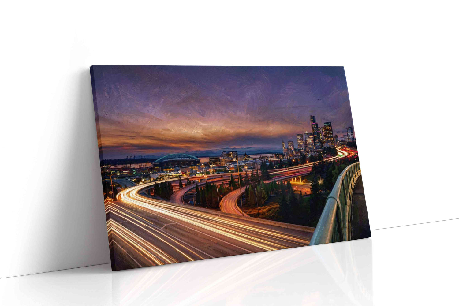 Twilight Urban Symphony urban canvas print, gallery-wrapped, ready to hang