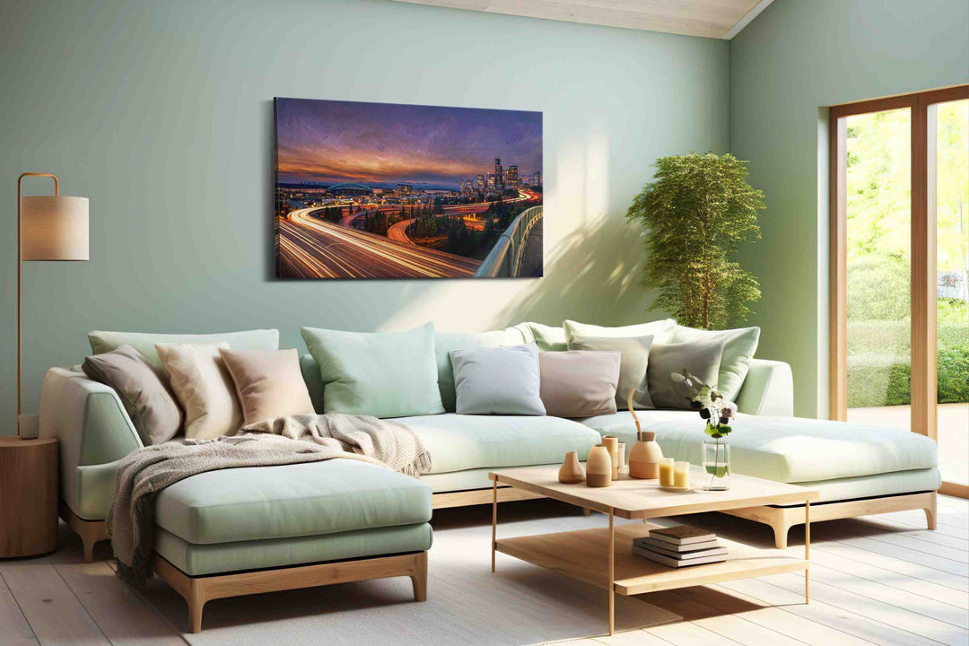 Twilight Urban Symphony – urban canvas wall art, gallery-wrapped, ready to hang