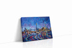 Vibrant Cityscape Symphony urban canvas print, gallery-wrapped, ready to hang
