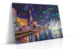 Vibrant Vegas Nights urban canvas print, gallery-wrapped, ready to hang