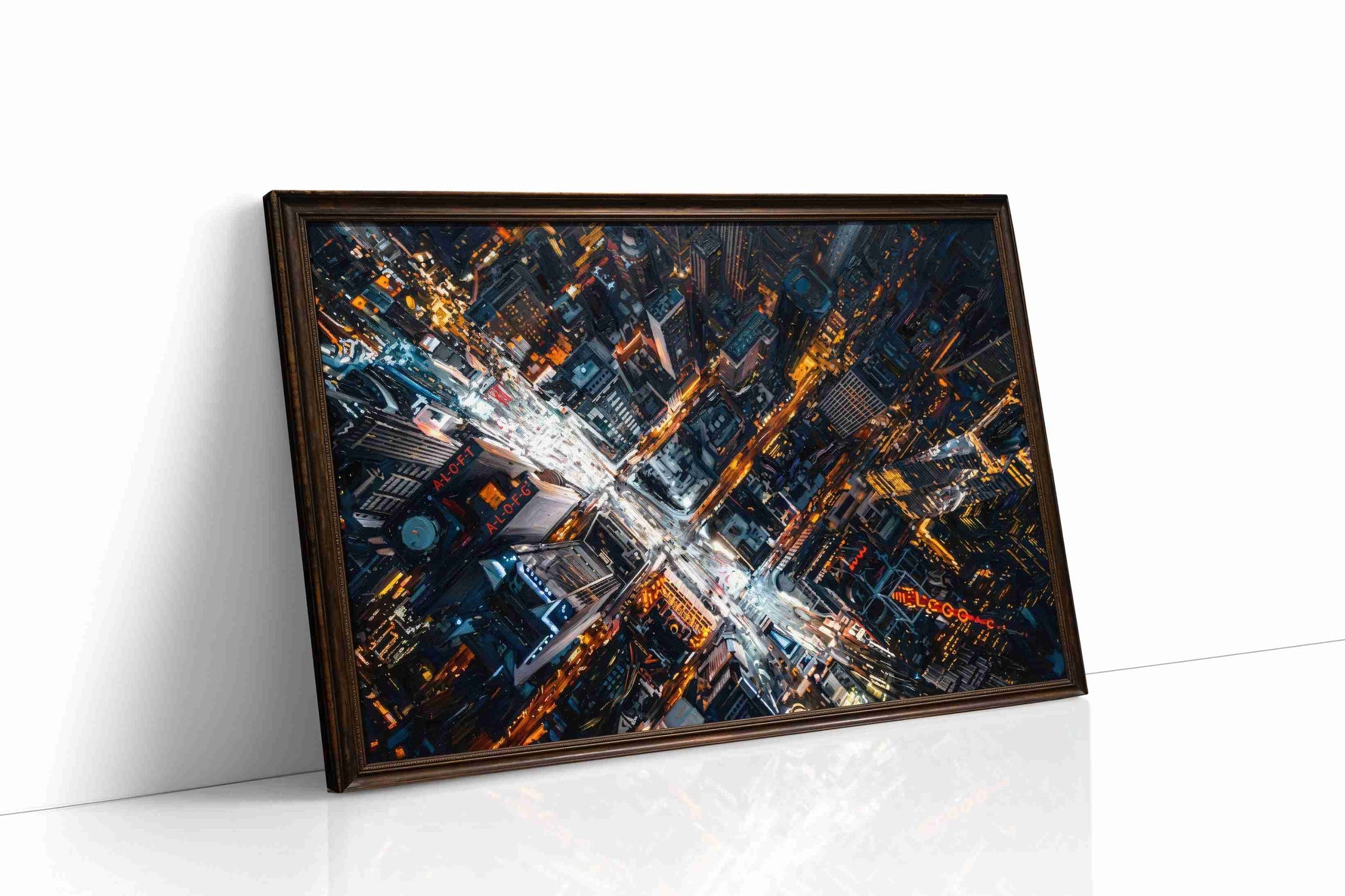 Vortex of the City Lights urban canvas print, gallery-wrapped, ready to hang
