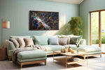 Vortex of the City Lights urban canvas print, hanging on wall
