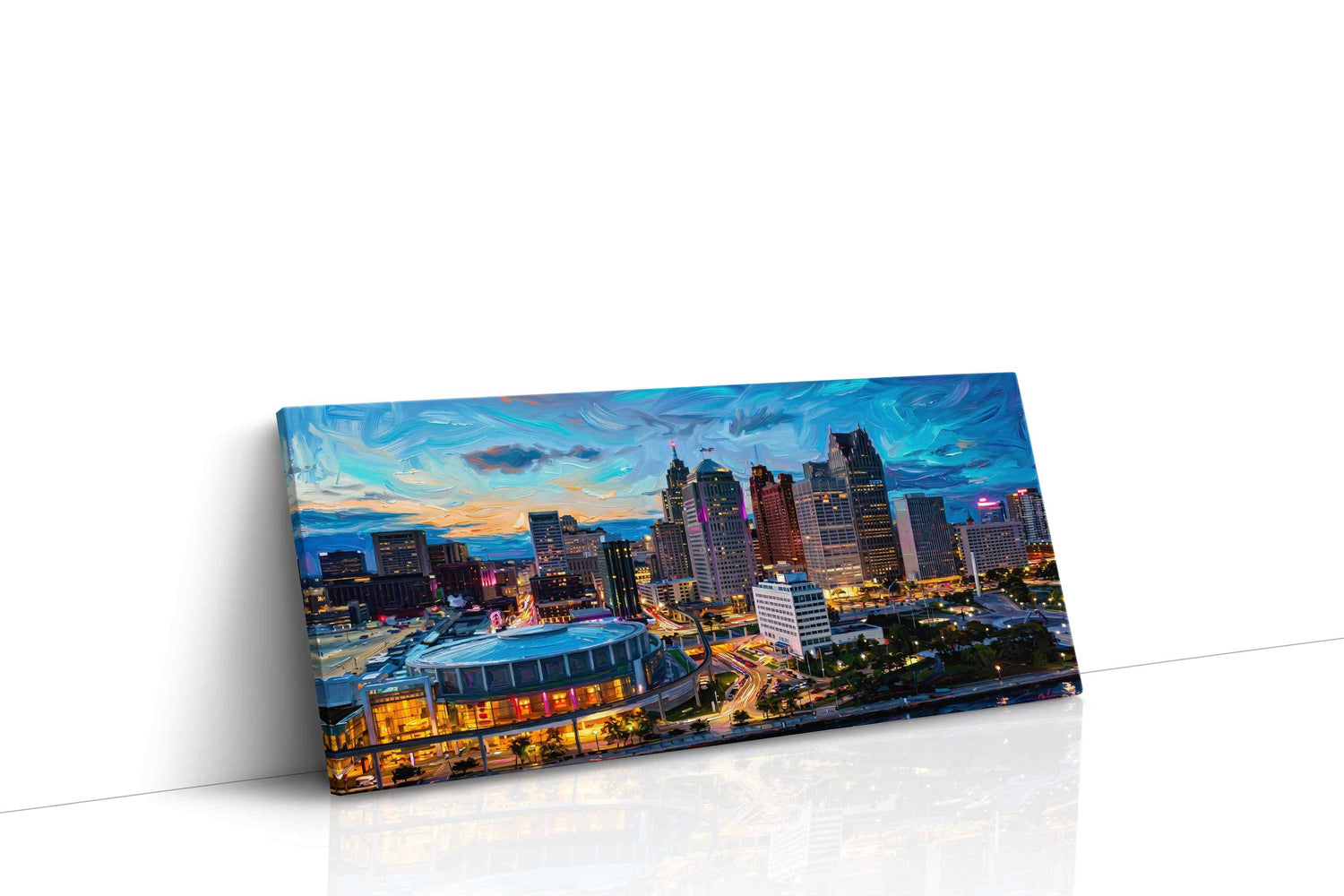 Whirling Urban Symphony urban canvas print, gallery-wrapped, ready to hang