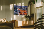 Whirlwind City Dreams urban canvas print, on wall, lifestyle preview