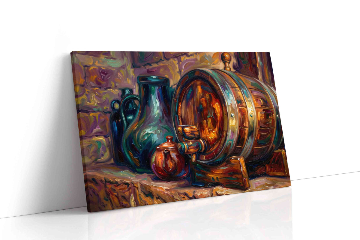Whispers of Aged Oak wine canvas print gallery-wrapped landscape canvas studio shot