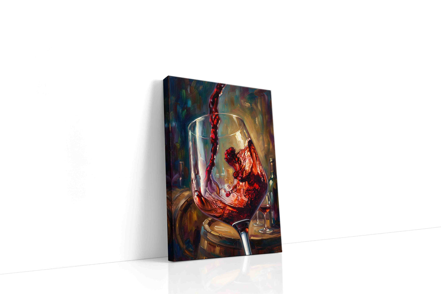Crimson Cascade wine canvas print, gallery-wrapped, ready to hang