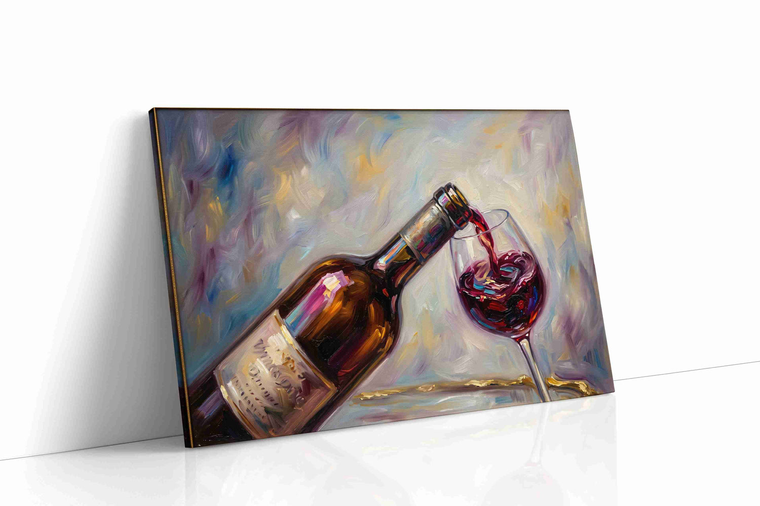 Crimson Elegance wine canvas print, gallery-wrapped, ready to hang
