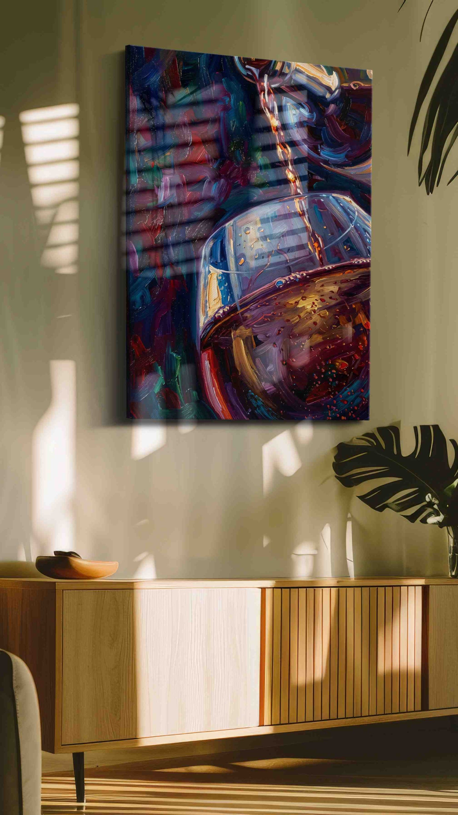 Crimson Elegance II – wine canvas wall art, gallery-wrapped, ready to hang