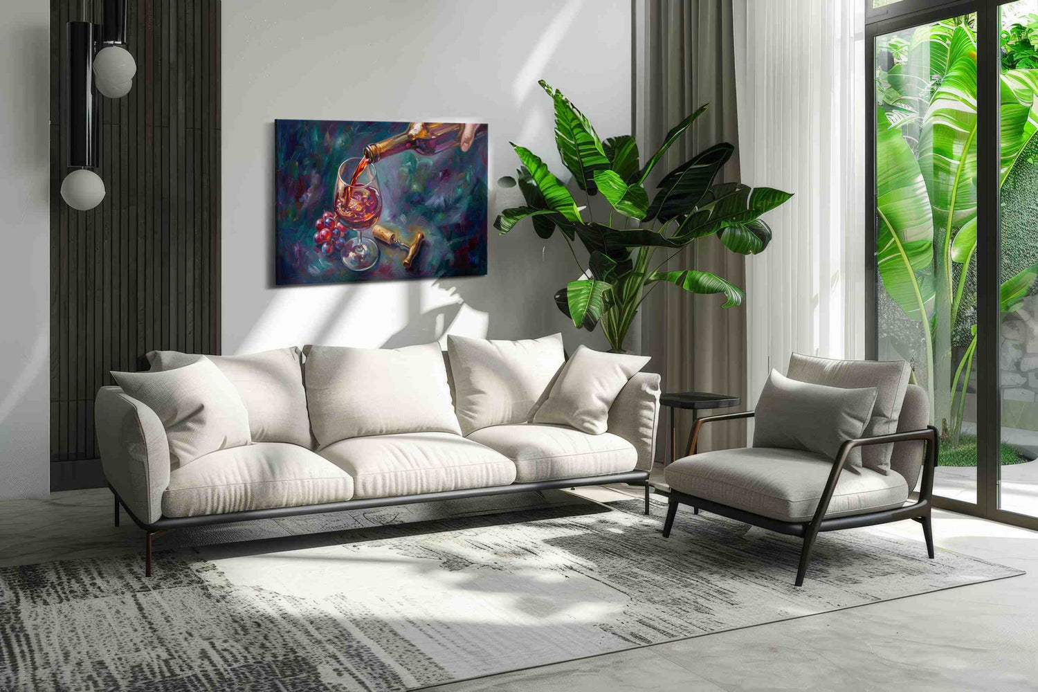 Crimson Pour – wine canvas wall art, gallery-wrapped, ready to hang