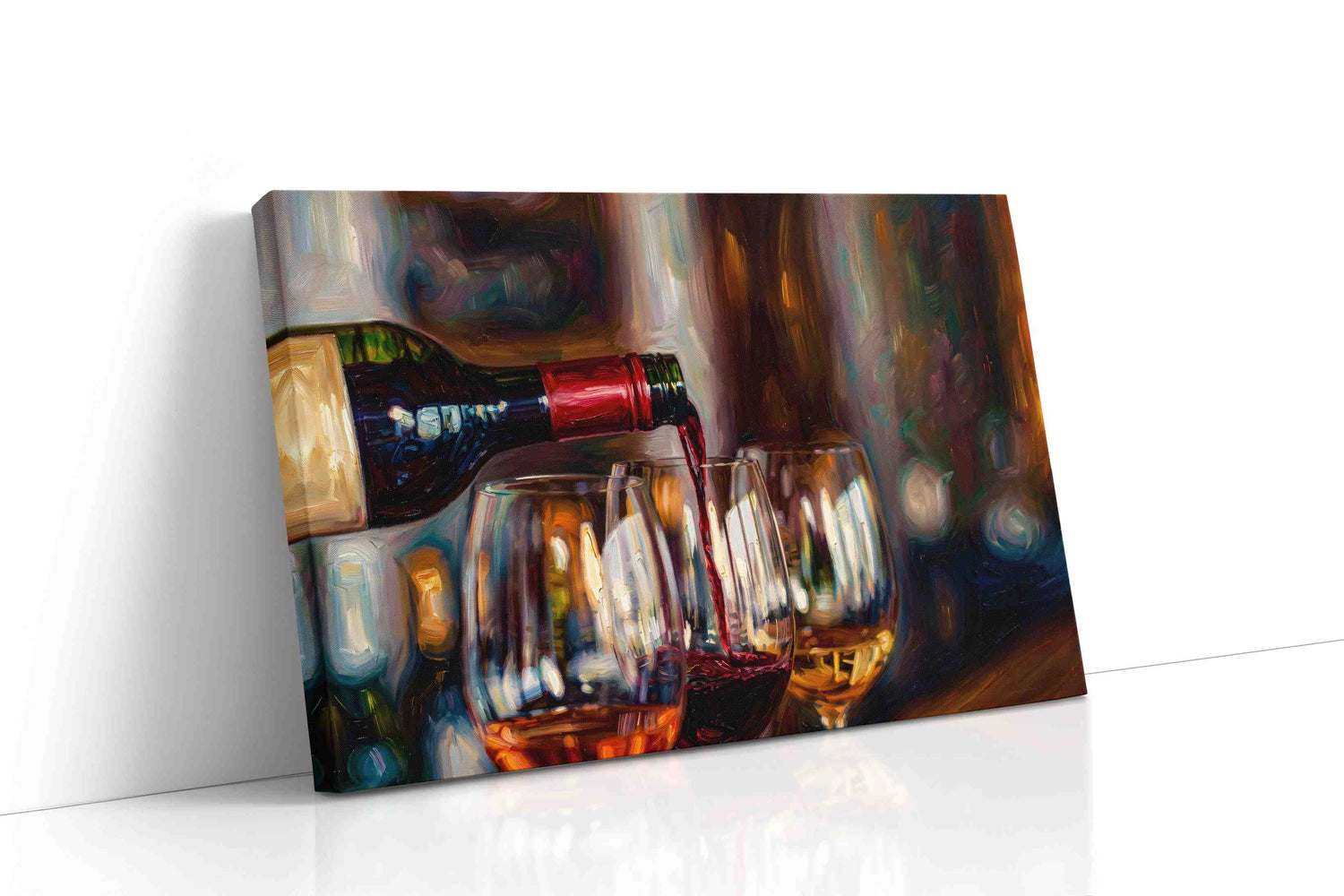 Crimson Pour Symphony II wine canvas print, gallery-wrapped, ready to hang