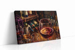 Crimson Reflections wine canvas print, gallery-wrapped, ready to hang