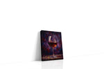 Crimson Reflections A Wine Reverie wine canvas print gallery-wrapped portrait canvas studio shot