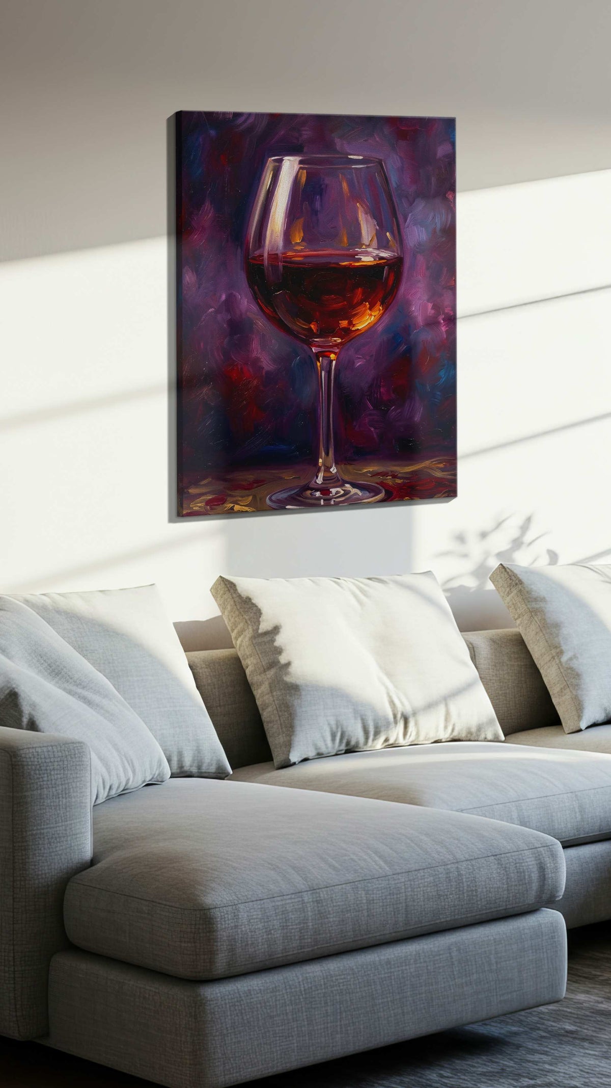 Crimson Reflections A Wine Reverie – wine canvas wall art, gallery-wrapped, ready to hang