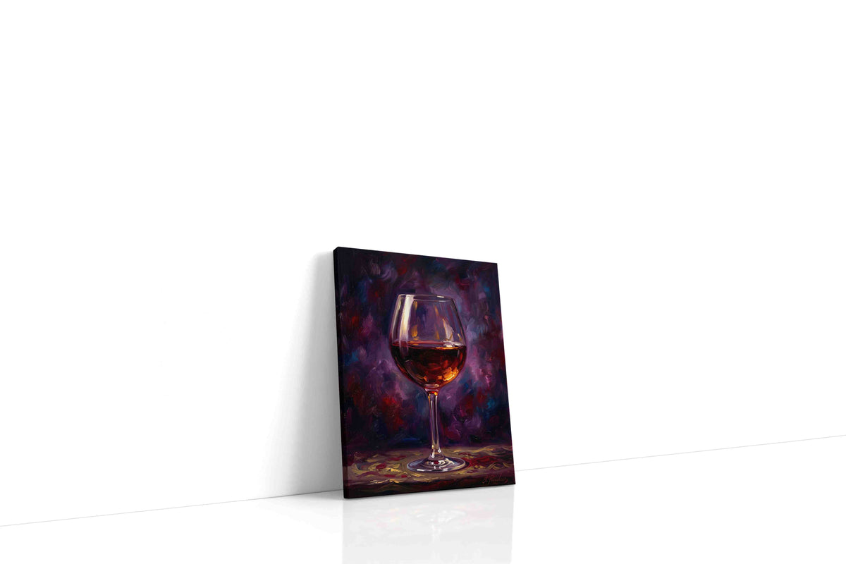 Crimson Reflections A Wine Reverie wine canvas print, gallery-wrapped, ready to hang