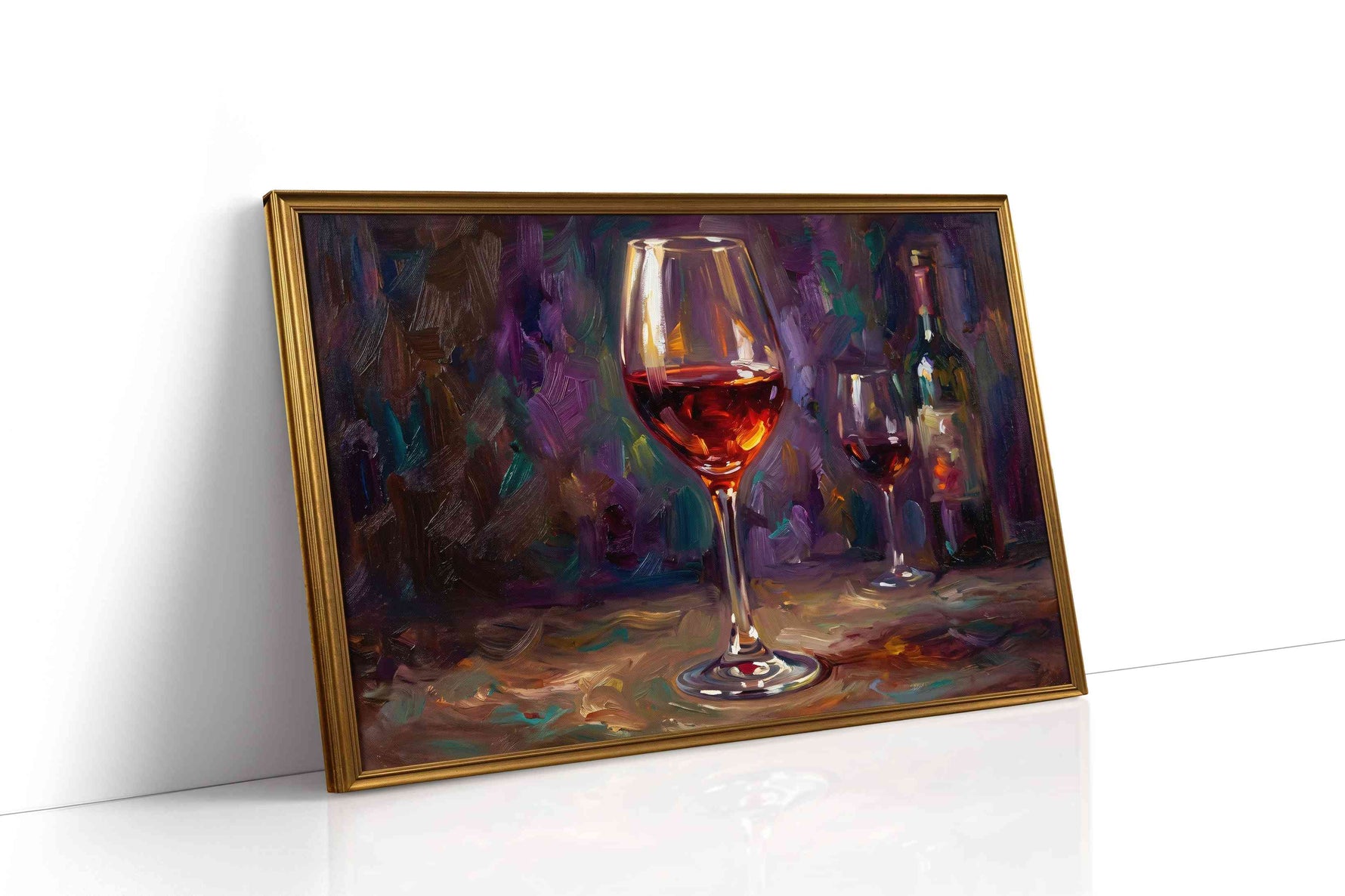Crimson Reflections II wine canvas print, gallery-wrapped, ready to hang