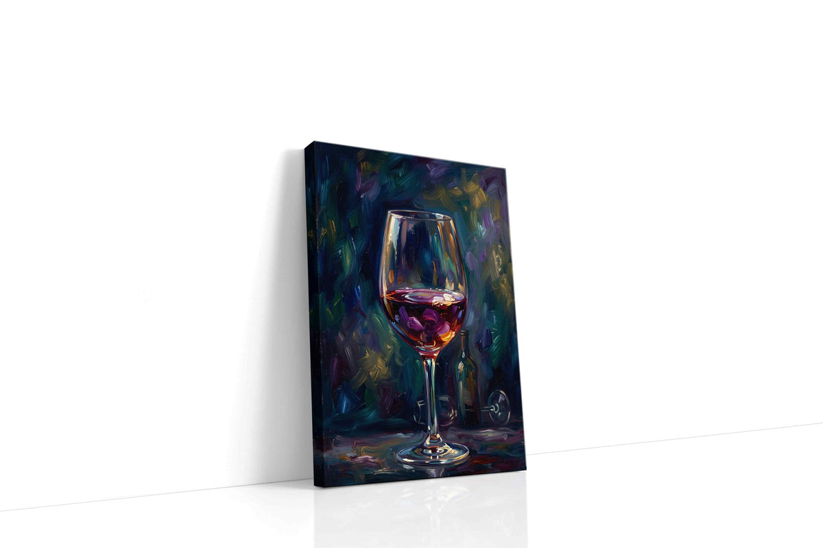 Crimson Reflections III wine canvas print, gallery-wrapped, ready to hang