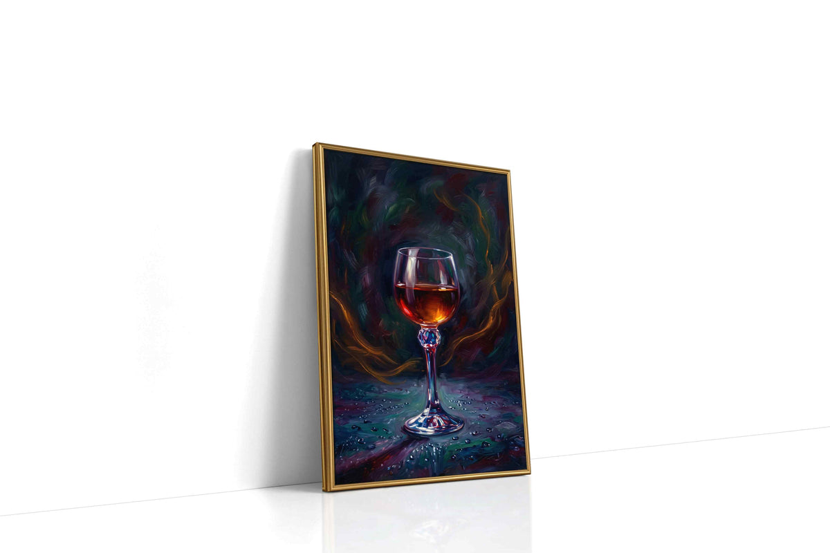 Crimson Reflections IV wine canvas print, gallery-wrapped, ready to hang