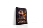 Crimson Reflections V wine canvas print, gallery-wrapped, ready to hang