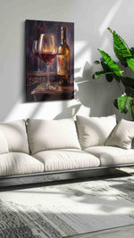 Crimson Reflections V – wine canvas wall art, gallery-wrapped, ready to hang