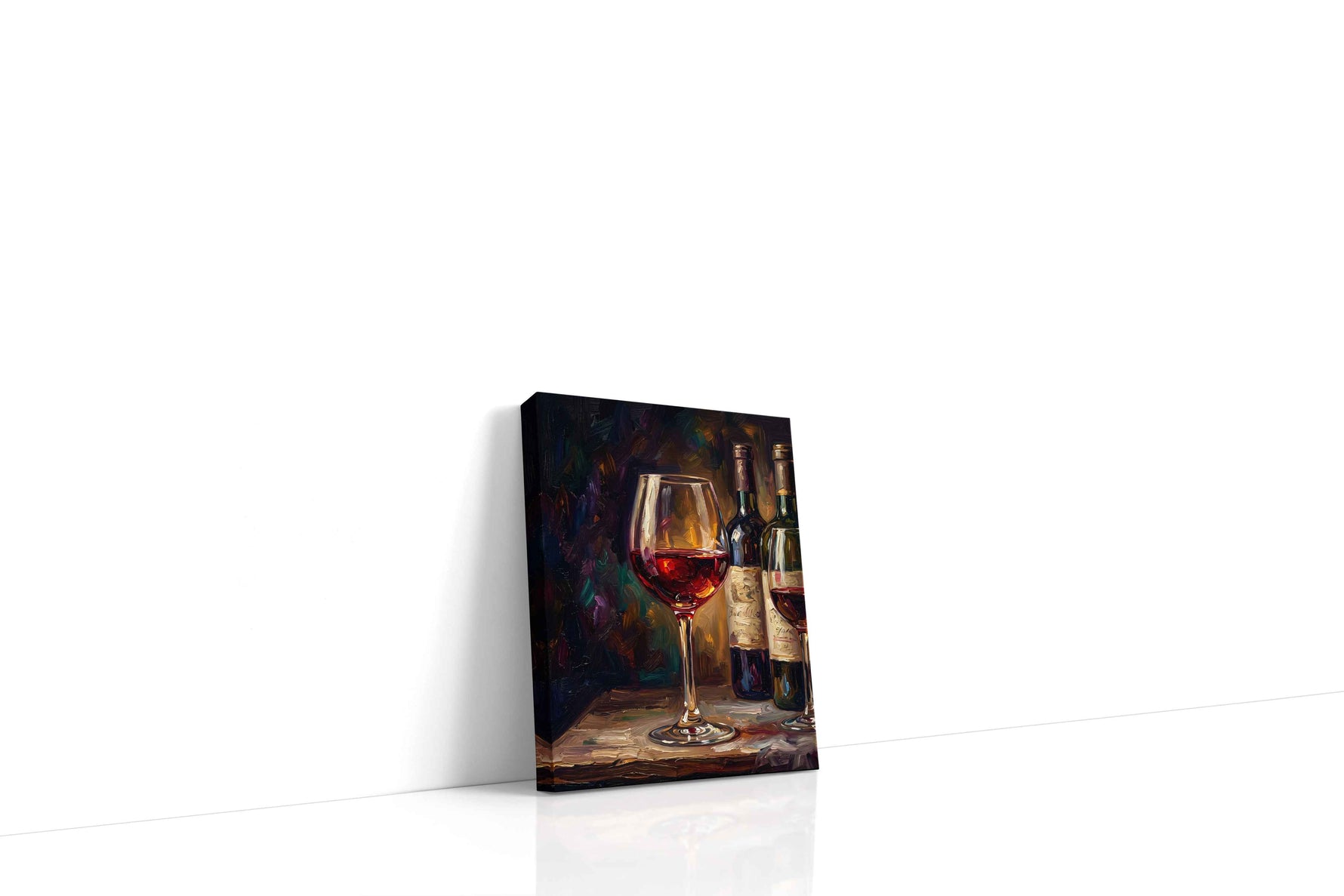 Crimson Reflections VI wine canvas print, gallery-wrapped, ready to hang