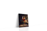 Crimson Reflections VI wine canvas print gallery-wrapped portrait canvas studio shot