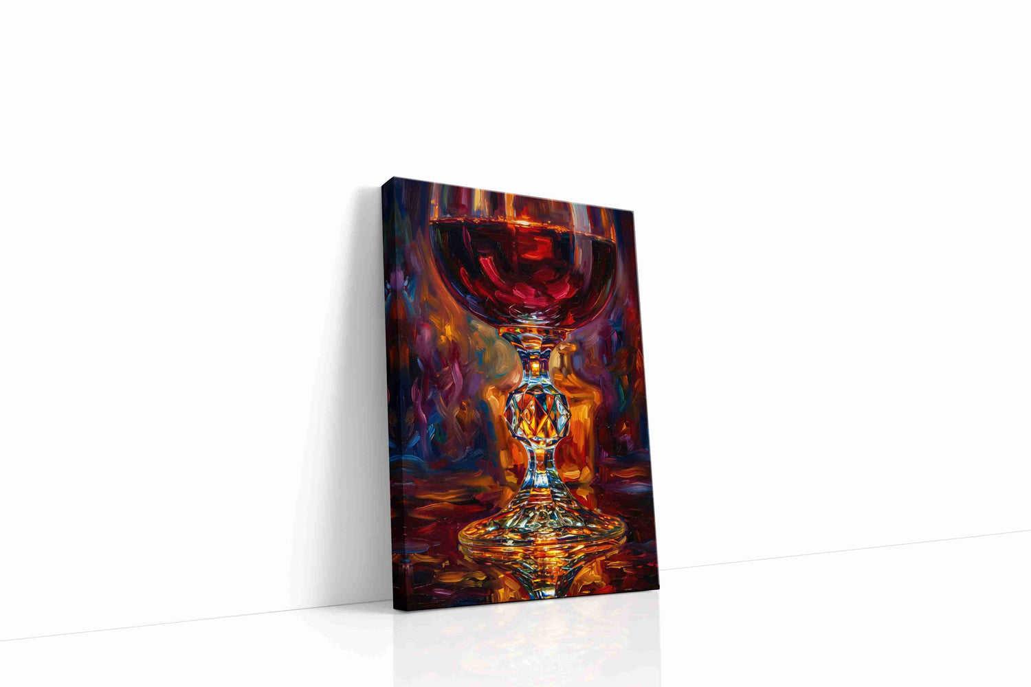 Crimson Reflections VII wine canvas print, gallery-wrapped, ready to hang