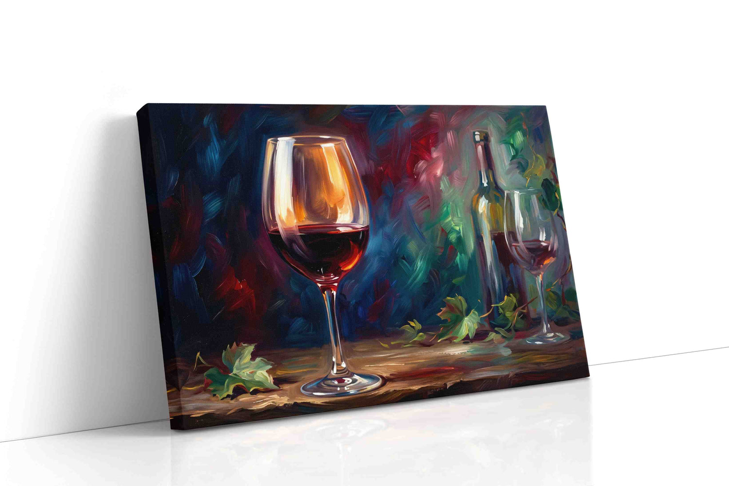 Crimson Reflections of the Vine wine canvas print, gallery-wrapped, ready to hang