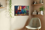 Crimson Reflections of the Vine – wine canvas wall art, gallery-wrapped, ready to hang