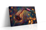 Crimson Whirl of Elegance wine canvas print gallery-wrapped landscape canvas studio shot