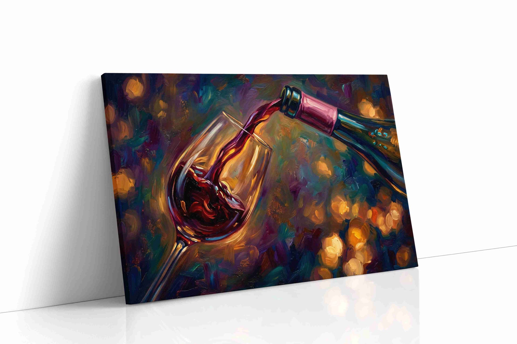 Crimson Whirl of Elegance wine canvas print, gallery-wrapped, ready to hang