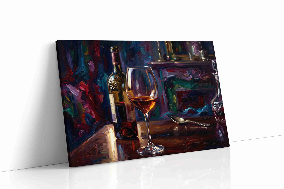 Echoes of the Vineyard wine canvas print gallery-wrapped landscape canvas studio shot