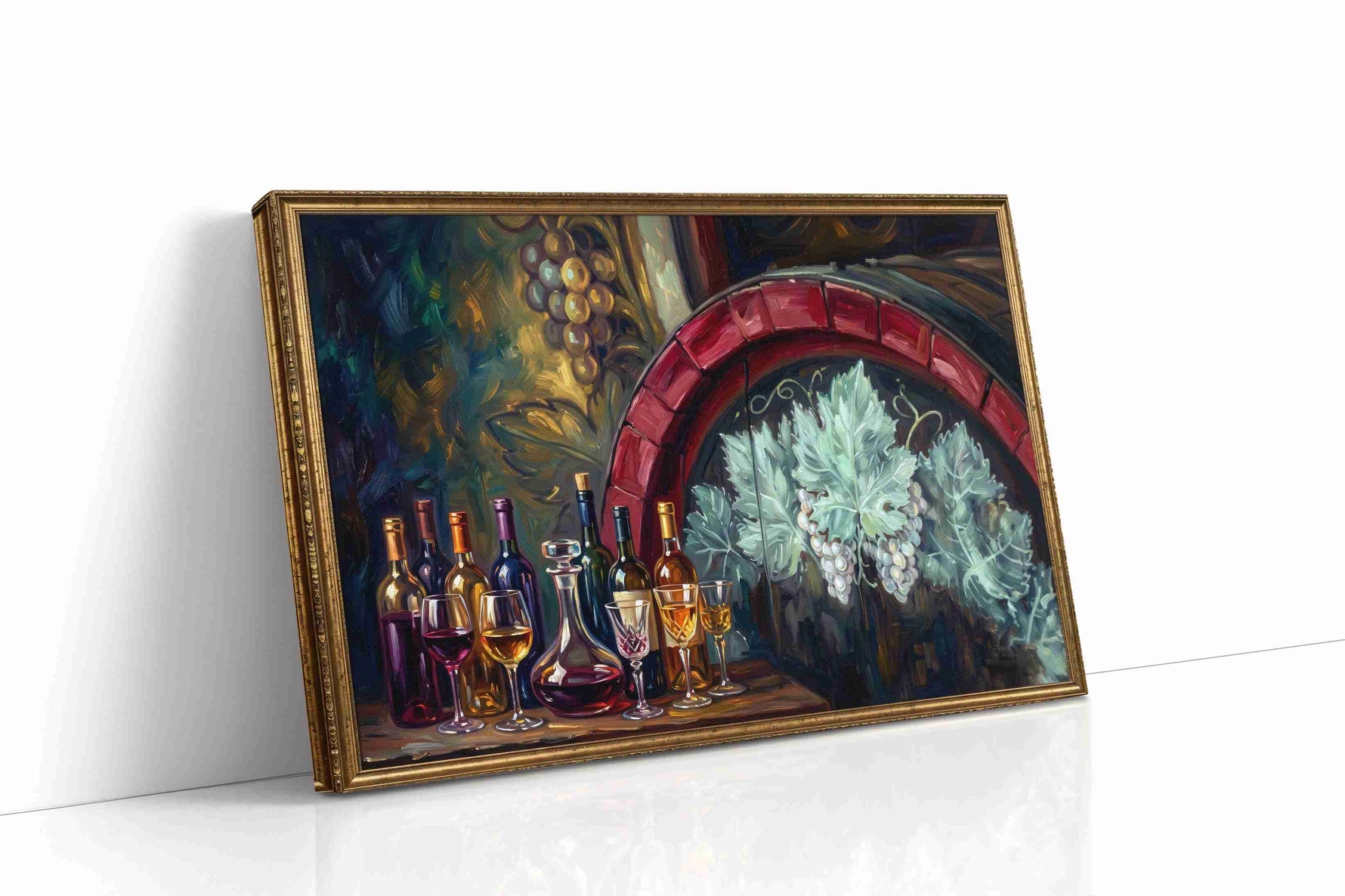 Eternal Vineyard Symphony wine canvas print gallery-wrapped landscape canvas studio shot
