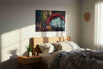 Eternal Vineyard Symphony wine canvas print, displayed in a bedroom