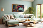 Eternal Vineyard Symphony wine canvas print, hanging on wall