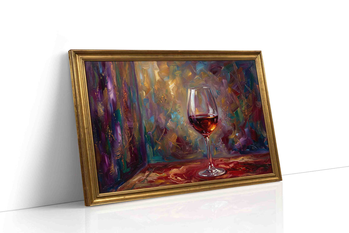 Ethereal Wine Symphony wine canvas print gallery-wrapped landscape canvas studio shot