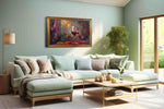 Ethereal Wine Symphony wine canvas print, hanging on wall