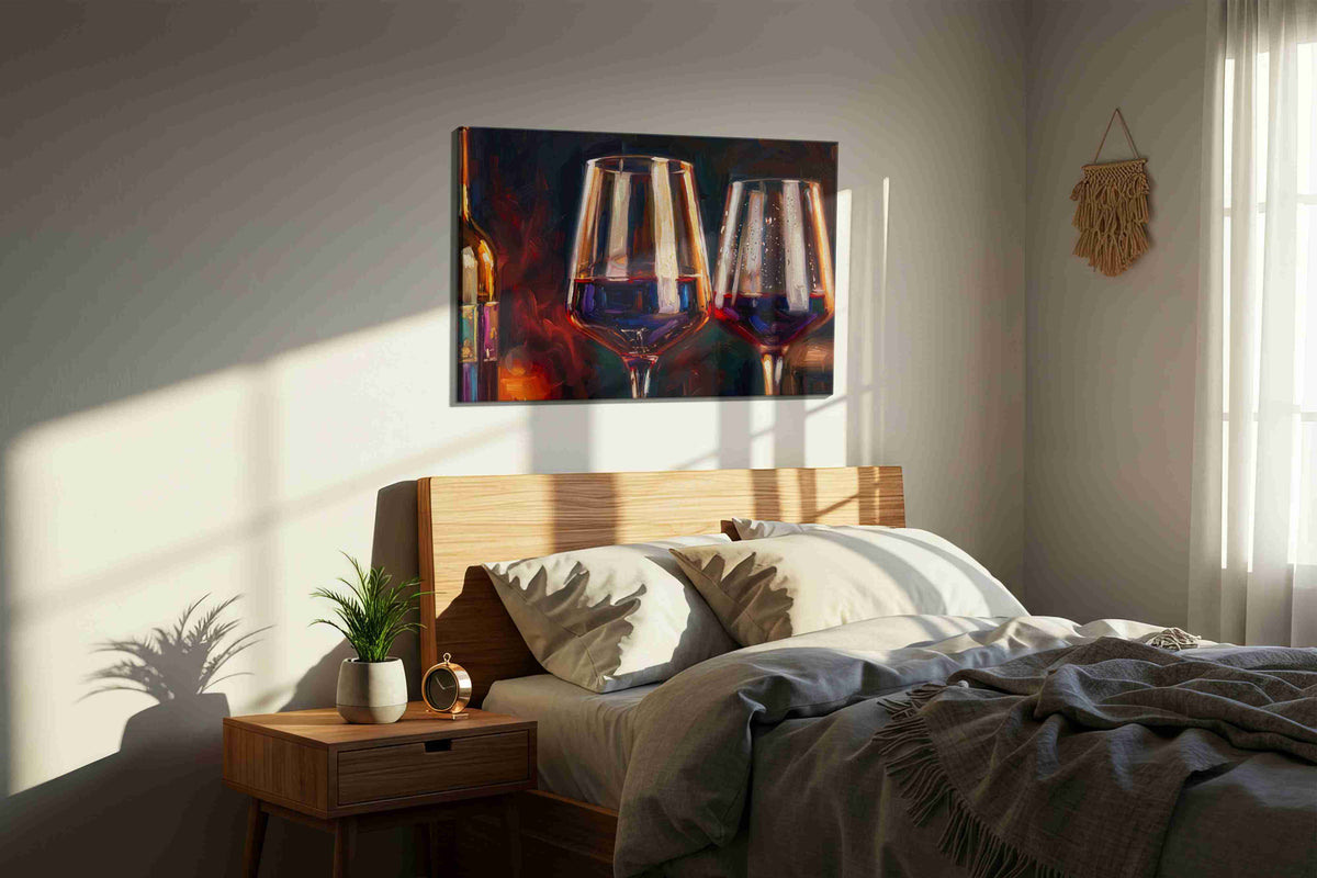 Euphoria in Glass – wine canvas wall art, gallery-wrapped, ready to hang