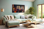 Euphoria in Glass wine canvas print, hanging on wall