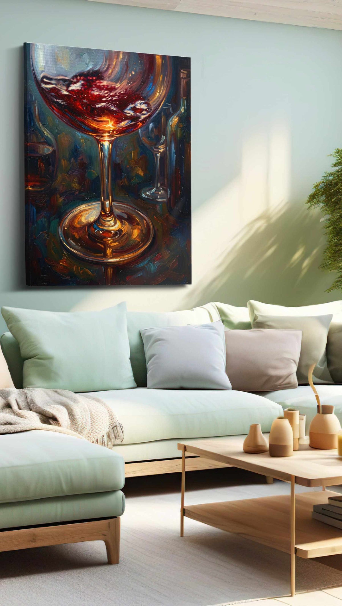 Euphoria in a Glass III – wine canvas wall art, gallery-wrapped, ready to hang