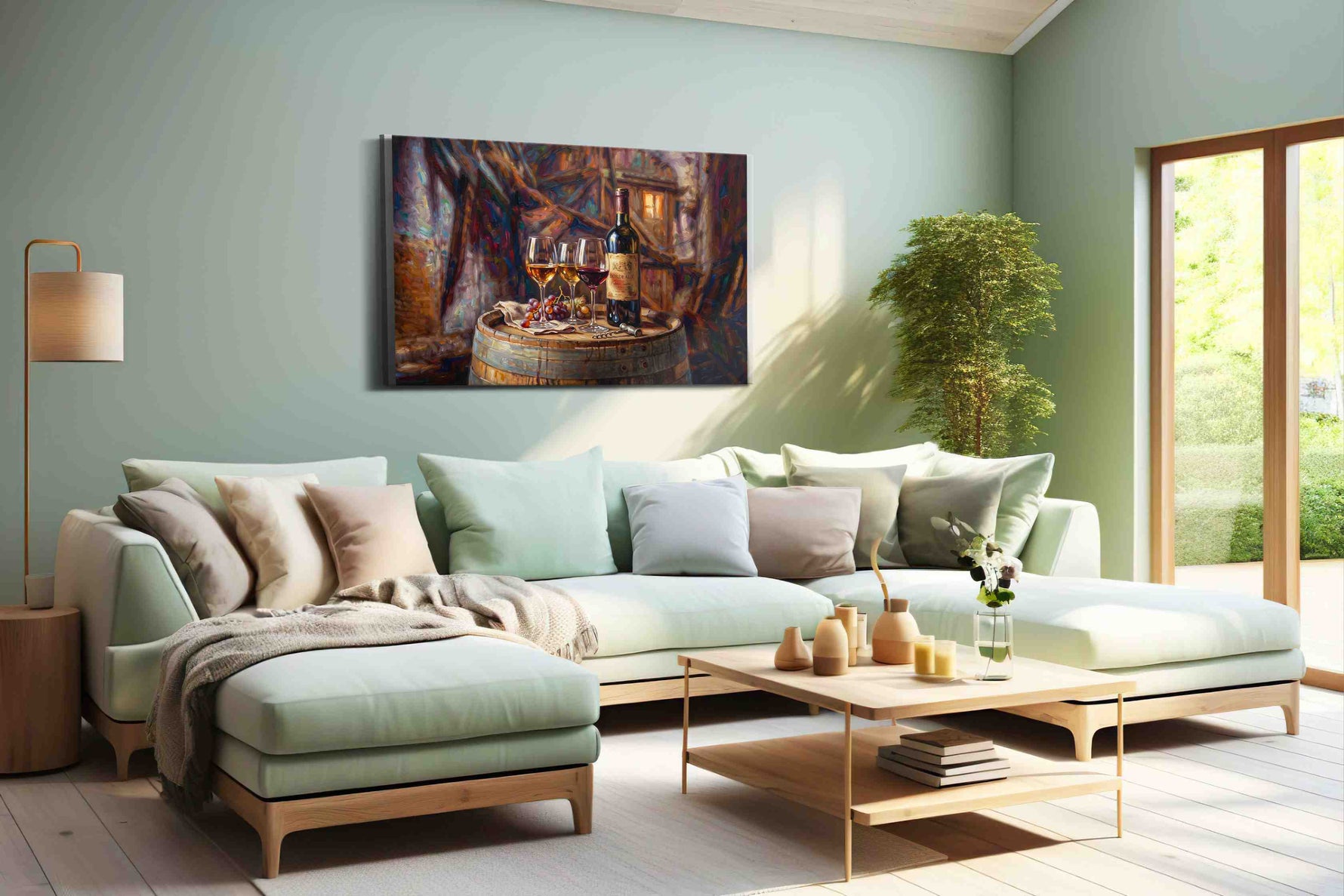 Evening in Bordeaux – wine canvas wall art, gallery-wrapped, ready to hang