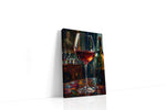 Reflections in Red wine canvas print gallery-wrapped portrait canvas studio shot